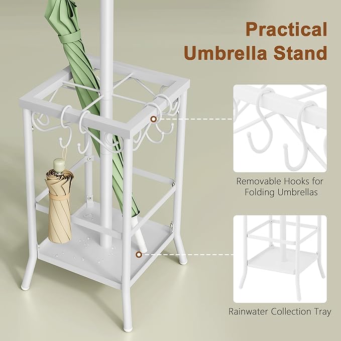 Hoctieon Coat Rack Freestanding, Coat Tree - Image 3