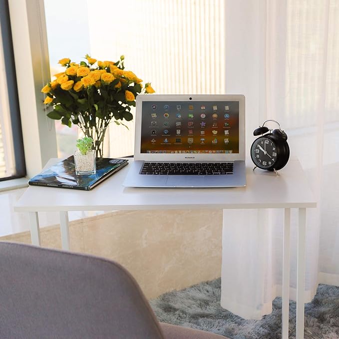 Leopard Folding Computer Desk for Small Spaces, No-Assembly Space-Saving Home - Image 7