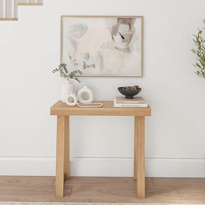 Plank+Beam Solid Wood Console Table, 36 Inch, Sofa Table, Narrow Entryway Table - Image 3