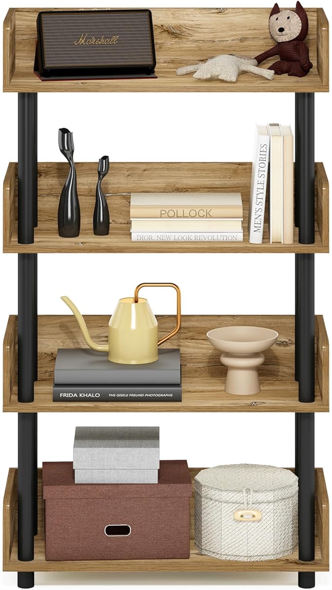 Furinno Turn-N-Tube 4-Tier Multipurposes Display Rack, Open Shelf Rack/Storage - Image 4