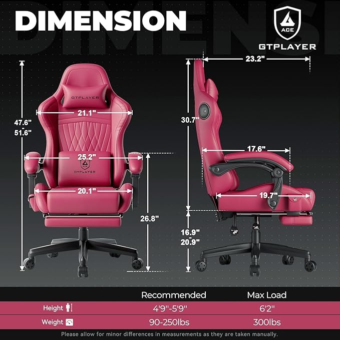 GTPLAYER ACE-PRO Music Gaming Chairs – Built-in Speakers, App Support & - Image 3
