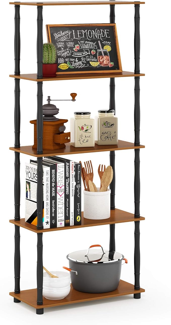 Furinno Turn-N-Tube 5-Tier Multipurpose Shelf / Display Rack / Storage Shelf / by Furinno-FitsYourSpaceFitsYourBudget