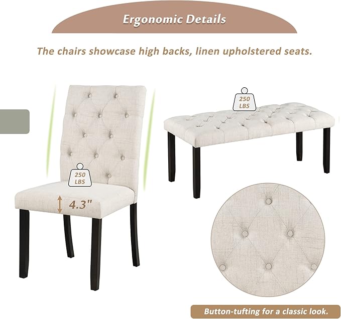 Ball & Cast 6 Piece Dining Table Set - Image 6