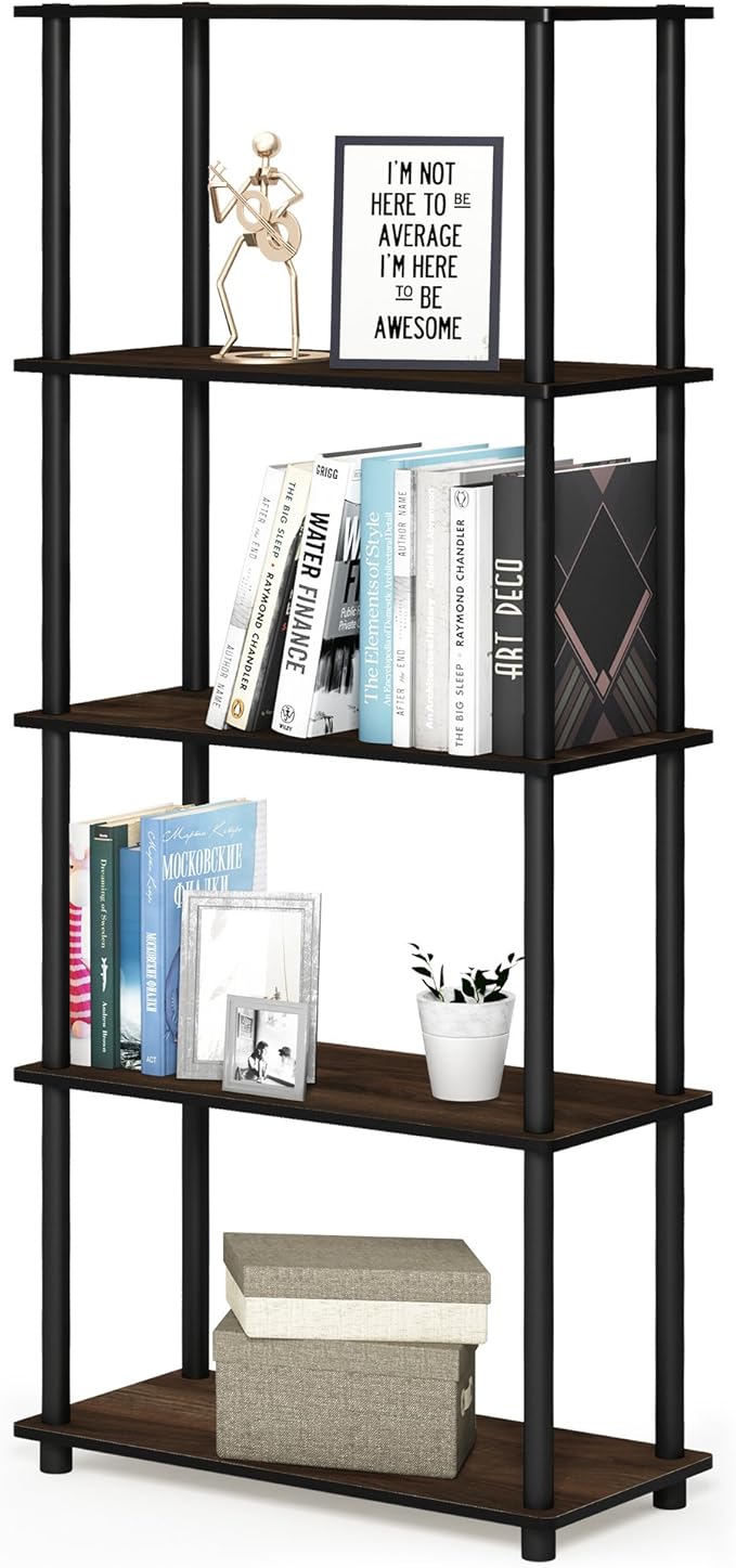 Furinno Turn-N-Tube 5-Tier Multipurpose Shelf / Display Rack / Storage Shelf / by Furinno-FitsYourSpaceFitsYourBudget