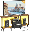 Small TV Stand with Fabric Drawers/LED Light by GYIIYUO