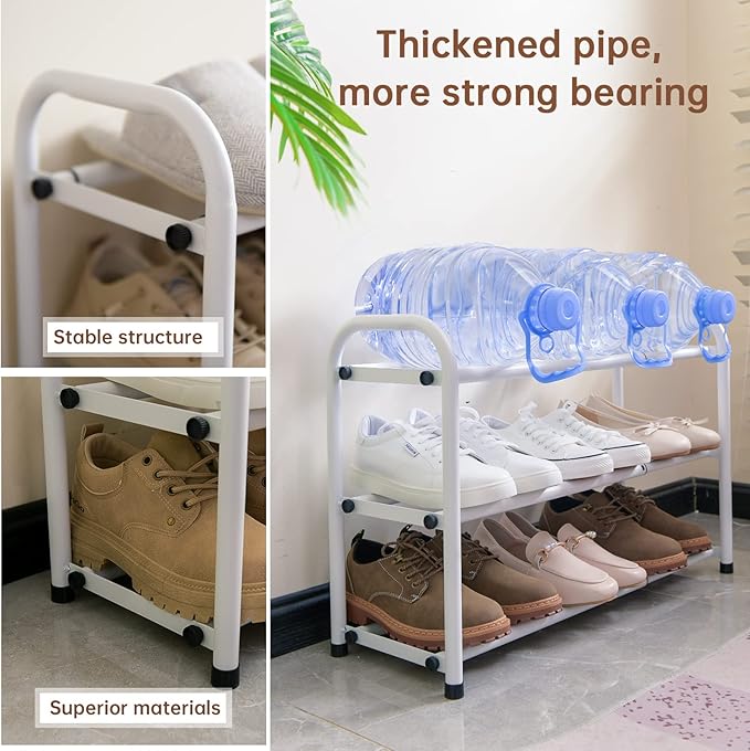 Gonfoam 3-Tier Expandable Shoe Rack, Adjustable Shoe Shelf Storage Organizer - Image 5