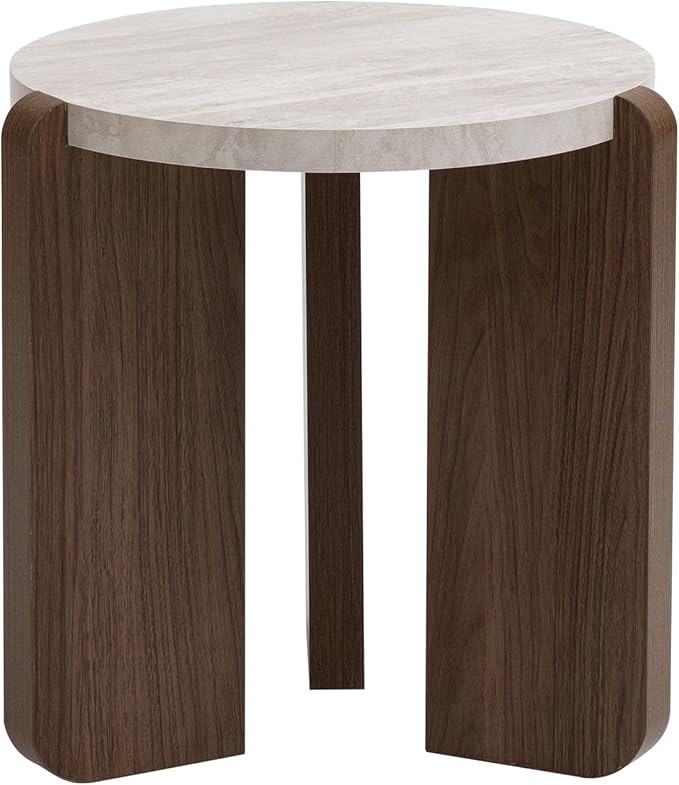 COSIEST Small Round Side Table, Modern 3-Leg Accent End Table - Image 7