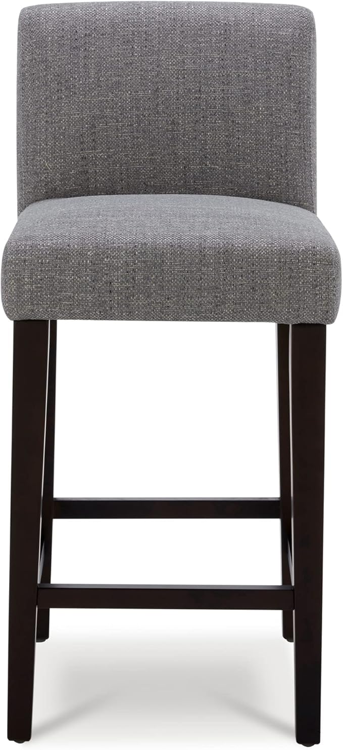 CHITA Counter Height Bar Stools Set of 2, Fabric in Fog Grey - Image 7
