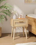 Rattan Nightstand, Small Night Stand, Side Table by Aienvey