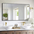 KOCUUY Black Bathroom Mirror, 55x36 Large Wall Mirror by KOCUUY