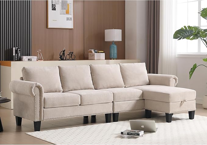 Ball & Cast 106" Convertible Sectional Sofa by BallCast