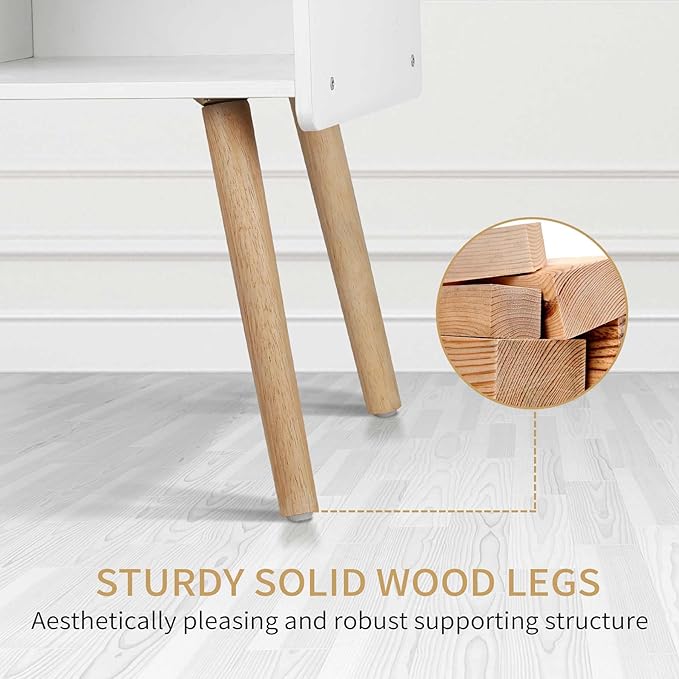 Mid-Century Record Player Stand, Vinyl Record Cabinet Holder - Image 9