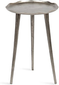 Kate and Laurel Alessia Modern Round Metal Side Table; 15 x 15 x 22; Silver; by KateandLaurel