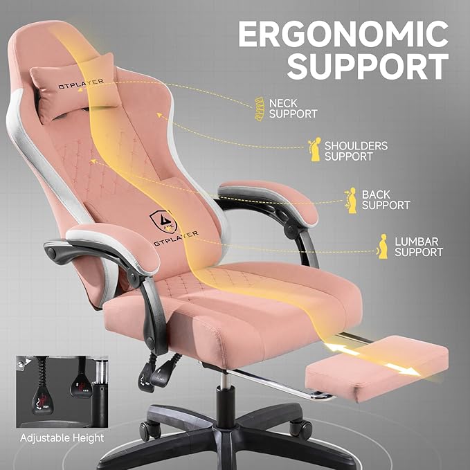 GTPLAYER Office Chair, Gaming Computer Desk Fabric Chair - Image 5