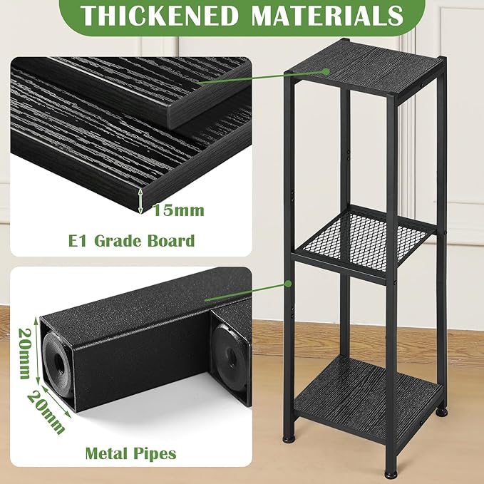 Extra Tall Plant Stand Indoor, 40 Inch Plant Stands, 3 Tier Metal Plant Stand - Image 2