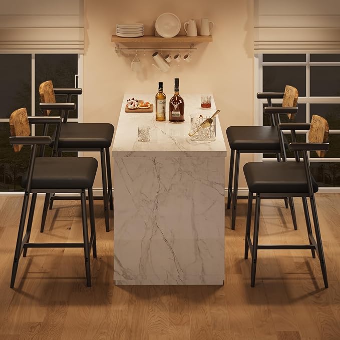 GarveeHome Counter Height Bar Stools Set of 2 - Image 4