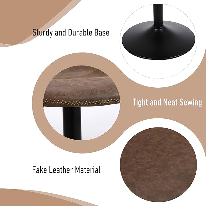Bar Stools, Swivel Counter Height Barstools - Image 6