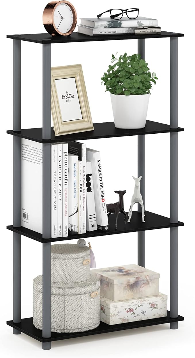 Furinno Turn-N-Tube 4-Tier Multipurpose Shelf Display Rack by Furinno-FitsYourSpaceFitsYourBudget