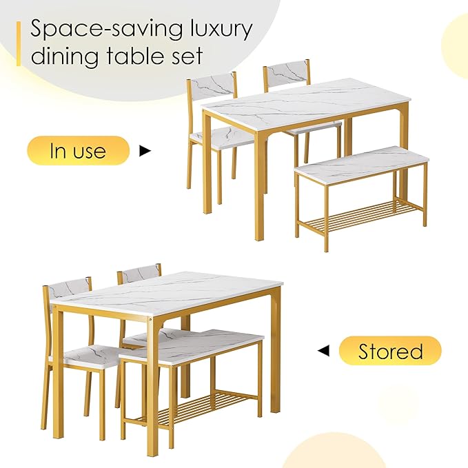 soges 4-Piece Dining Table Set - Image 5