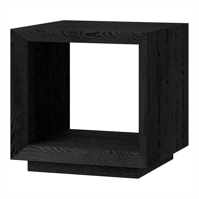 Henn&Hart 22" Wide Rectangular Side Table in Natural Black, - Image 7
