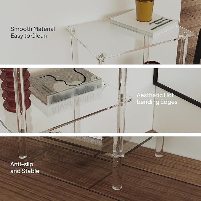 Aquiver Acrylic Tall Side Table - Image 4