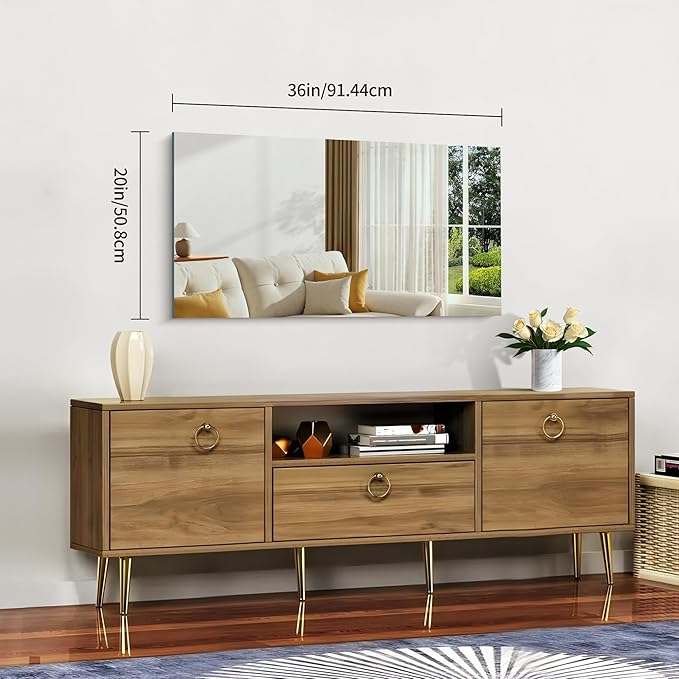 Frameless Mirror, 20x36 Inch Bathroom Mirrors - Image 3