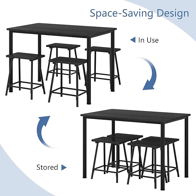 VECELO Kitchen Table and Chairs - Image 4