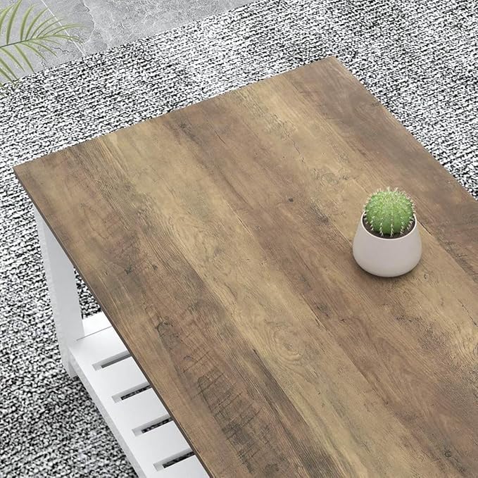 FOLUBAN Farmhouse Coffee Table - Image 4