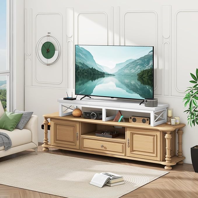 IBUYKE 45" Large TV Riser for 32-60 inch TV, Tabletop Short TV Stand - Image 3
