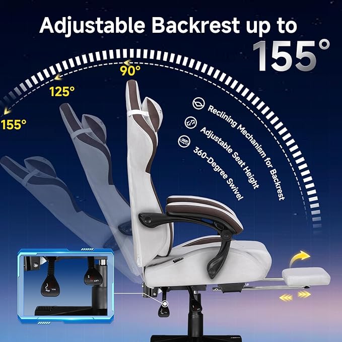 GTPLAYER Gaming Chair, Video Game Chairs - Image 4