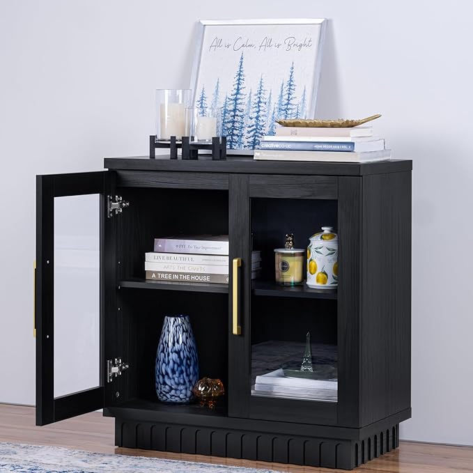 Buffet Cabinet with Storage, Sideboard Cabinet with Glass Doors, Accent Storage - Image 8