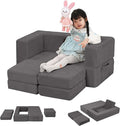 MeMoreCool Modular Kids Couch, Corduroy Play Toddler Couch by MeMoreCool