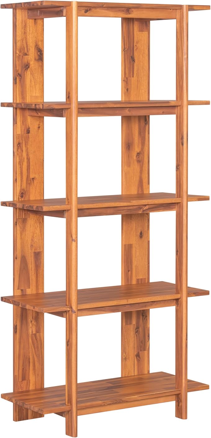 Christopher Knight Home Milio Modern 4 Shelf Bookcase, Acacia Solid Wood Book - Image 9