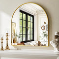 31"x32" Arched Wall Mirror for Bathroom, Living Room, Decorative Hanging Mirror by XRAMFY