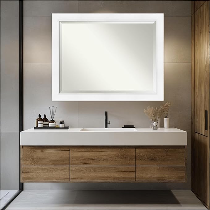 Amanti Art White Bathroom Mirror - Image 4