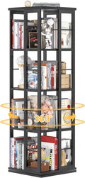 Aheaplus Rotating Bookshelf, 360 Display Wood Spinning Bookshelf, Floor by Aheaplus