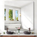 KOCUUY Large Frameless Mirror, 48x48 Inch Square Bathroom Vanity Mirror by KOCUUY