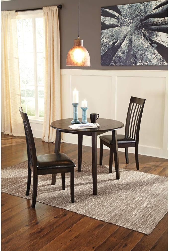 Signature Design by Ashley Hammis Round Dining Room Drop Leaf Table, Dark Brown - Image 9