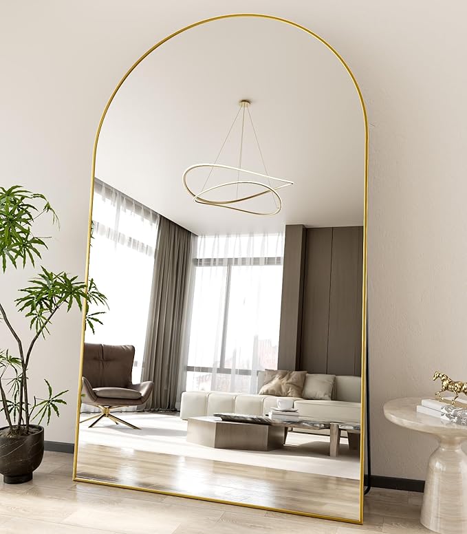 Koonmi 46"x76" Arched Full Length Mirror, Standing Hanging or Leaning by KOONMI