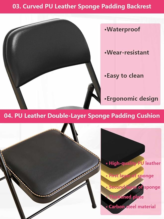 1 Pack Bulk Folding Chairs - Image 4