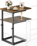 Vagusicc C Shaped End Table, Sofa Table That Slide Under, C Table End Table TV by Vagusicc