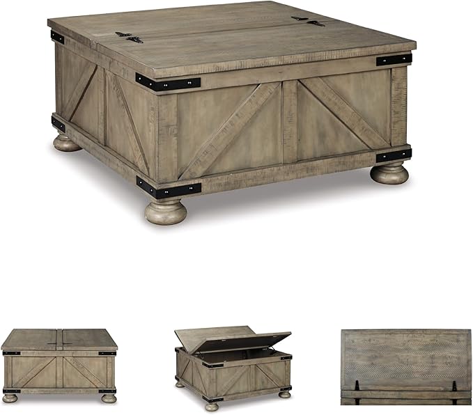 Signature Design by Ashley Aldwin Farmhouse Square Coffee Table - Image 7
