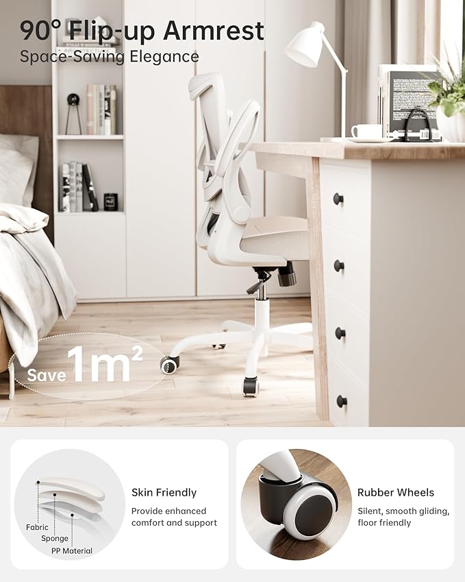 Office Chair, PU Leather Ergonomic Desk Chair - Image 3