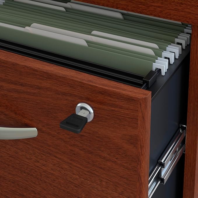 Bush Business Furniture Series C 2 Drawer Rolling File Cabinet in Mahogany - Image 4