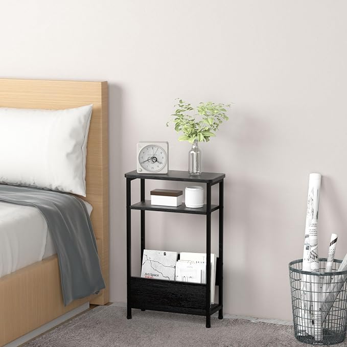7.1" Narrow Side Table for Small Spaces, 3 Tier Small End Table - Image 4
