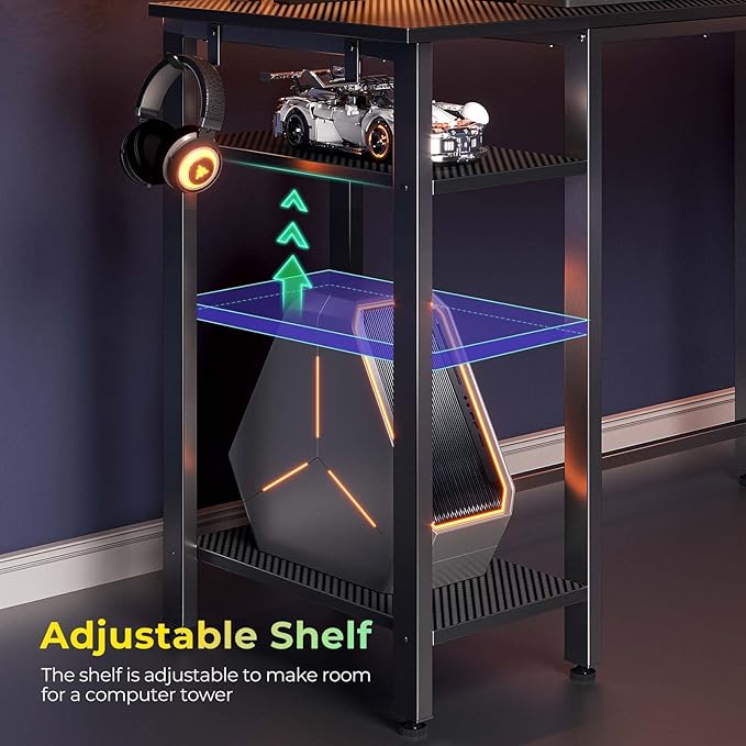 Rolanstar L Shaped Gaming Desk - Image 6