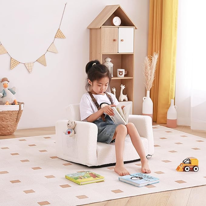 Tiita Kids Sofa, 2-in-1 Toddler Chair, Convertible Children Couch to Lounger - Image 5