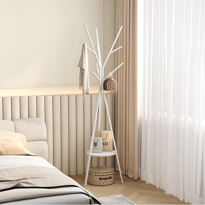 Coat Rack Hat Stand Free Standing Display Hall Tree Metal Hat Hanger Garment - Image 4