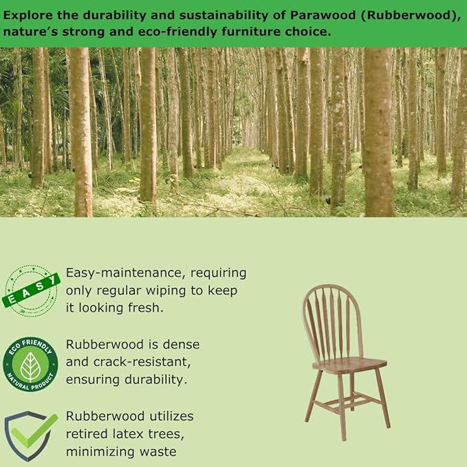 International Concepts Solid Wood Windsor ArrowBack Dining Chair - Image 4