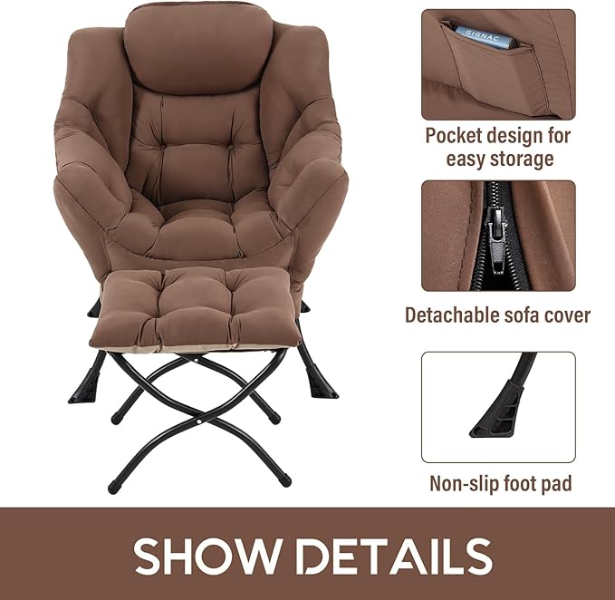 LITA Modern Accent Leisure Upholstered Sofa Chair, Contemporary Lounge Reading - Image 4
